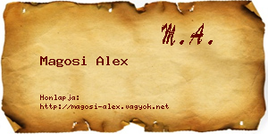 Magosi Alex névjegykártya