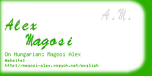 alex magosi business card